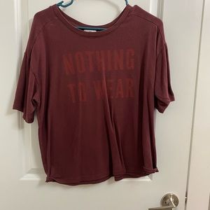 Old Navy Nothing to wear red athletic top. Like new. Size medium.